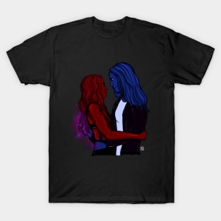 the colors red & blue T-Shirt